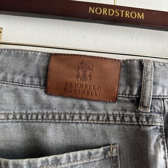 Brunello Cucinelli Light Grey Slim Denim EU52 - Picture 6 of 10